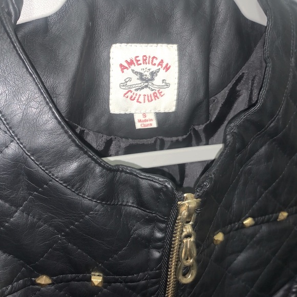 leather biker jacket - Picture 2 of 3